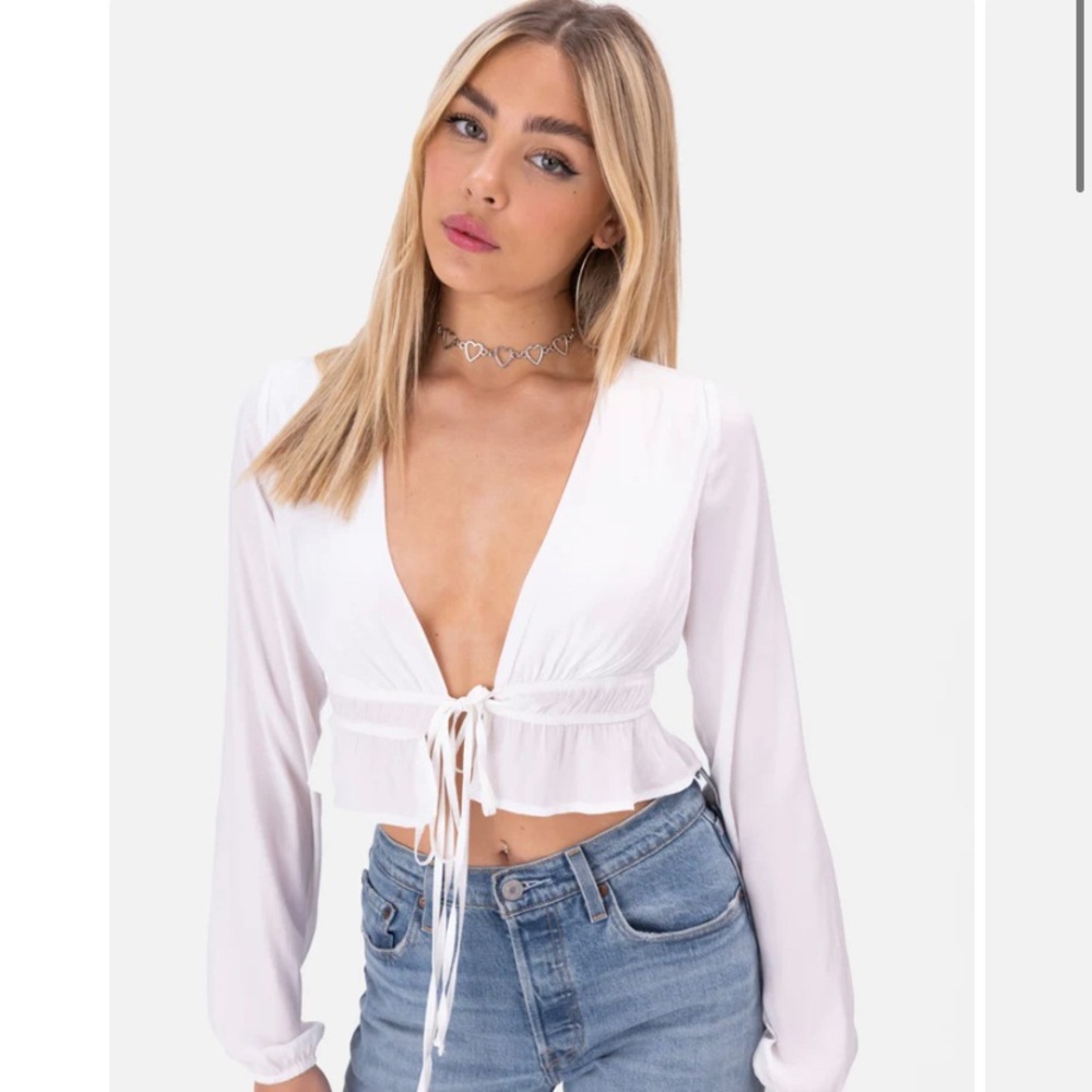 Middleton Tie-Front Crop Top from Adika
